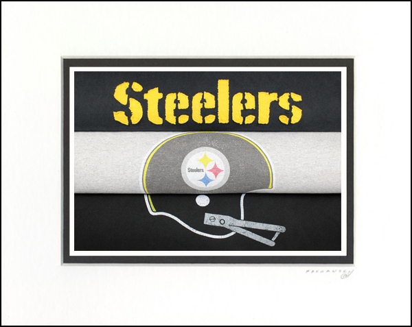 Pittsburgh Steelers 1 11x14 | Worn But Not Forgotten Sports Art